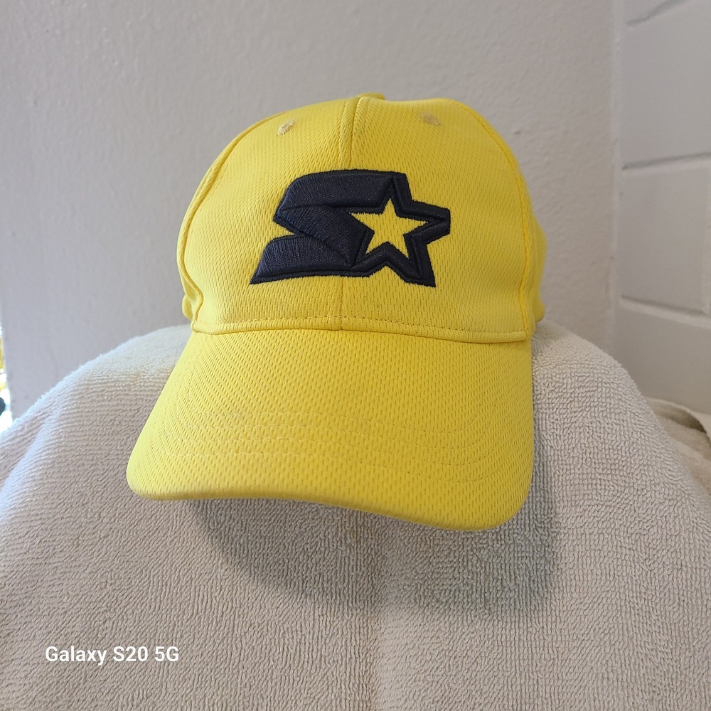 Starter Hat‎ Cap Yellow Black Logo Adjustable Baseball